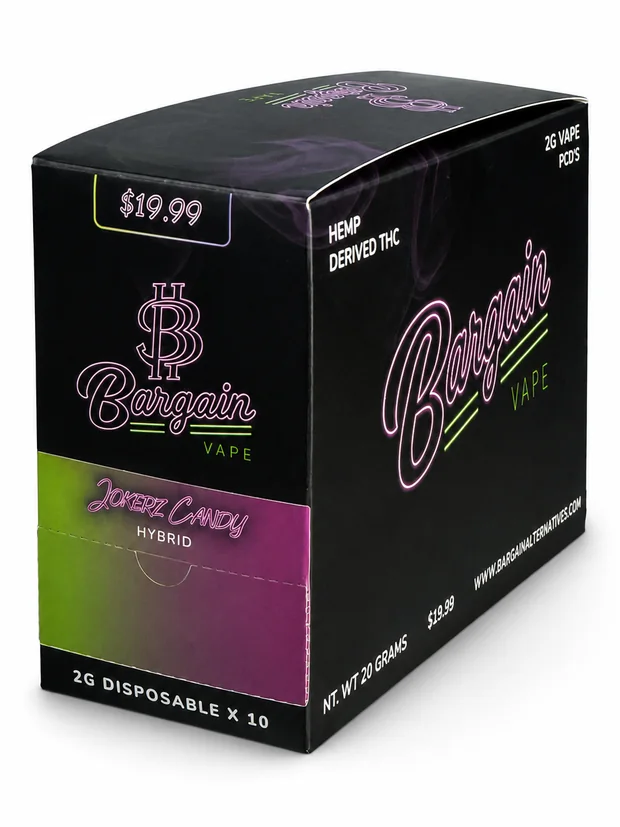 Jokerz Candy ten-count retail box, three-quarter view